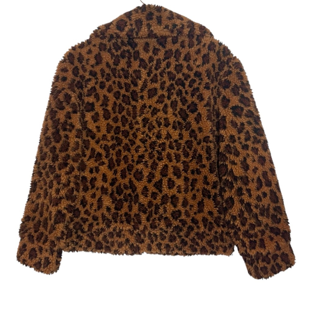 BB DAKOTA Kitty Come Close Teddy Jacket in Leopard Print. Size Small‎ - Picture 4 of 8